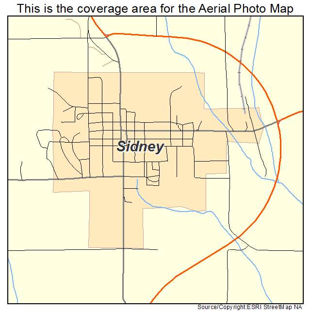 Sidney, IA location map 