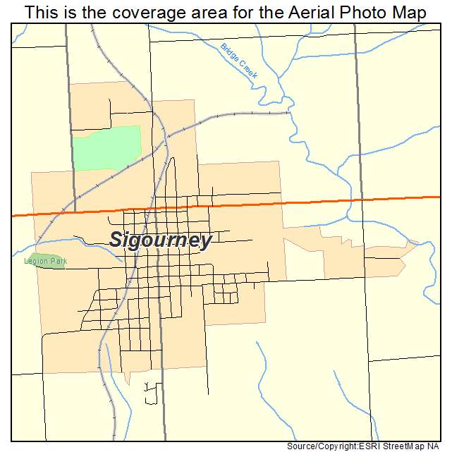 Sigourney, IA location map 