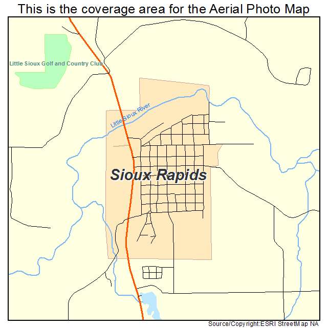 Sioux Rapids, IA location map 