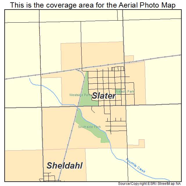 Slater, IA location map 