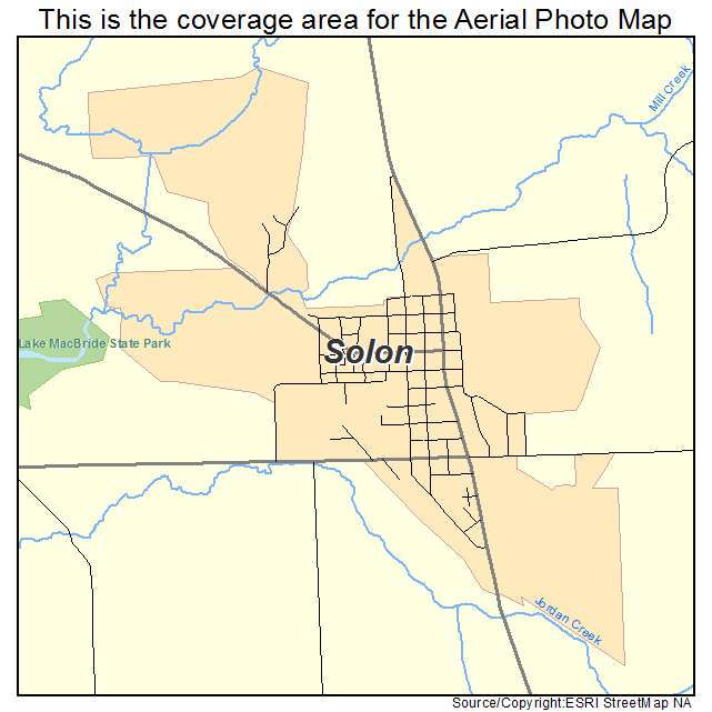Solon, IA location map 