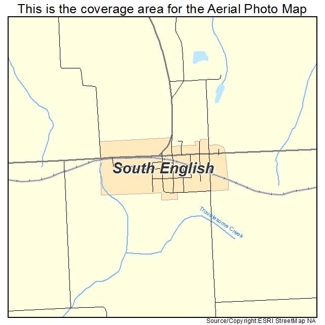 South English, IA location map 