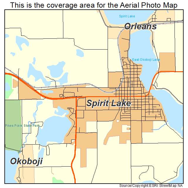 Spirit Lake, IA location map 