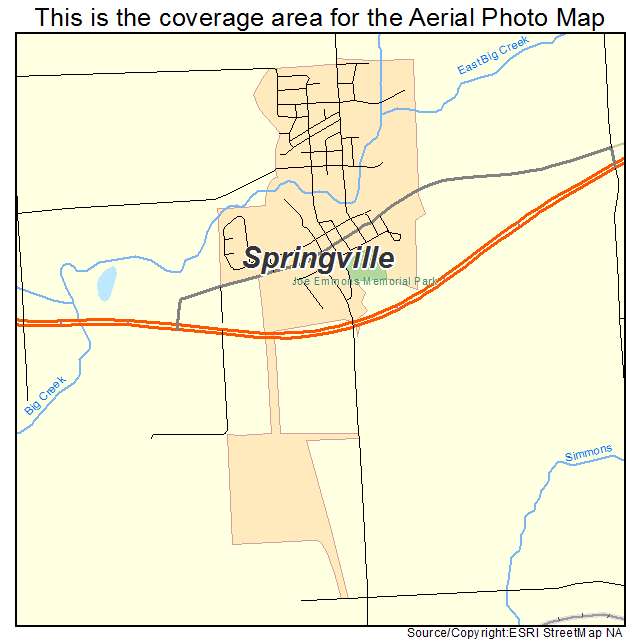 Springville, IA location map 