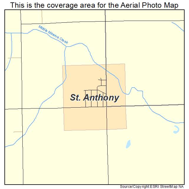 St Anthony, IA location map 