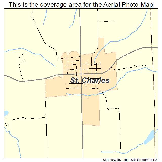 St Charles, IA location map 