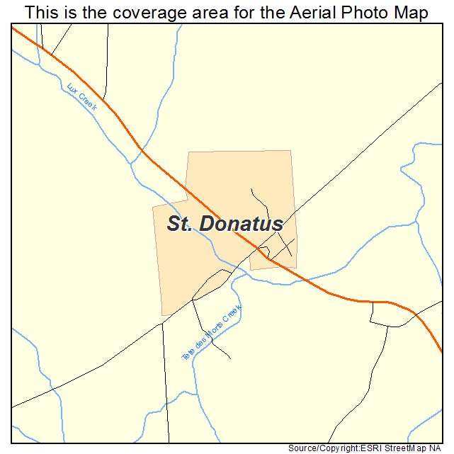 St Donatus, IA location map 