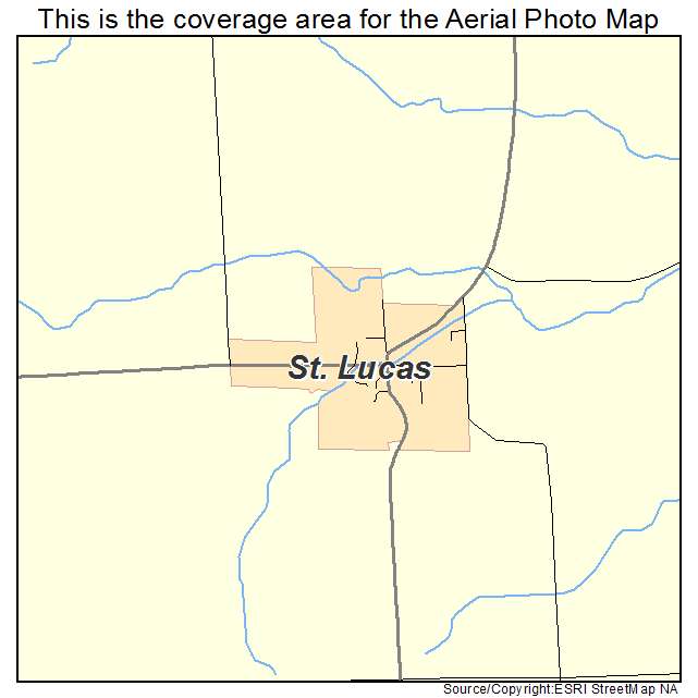 St Lucas, IA location map 