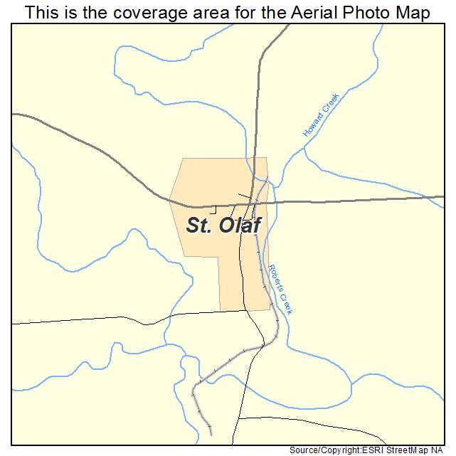 St Olaf, IA location map 