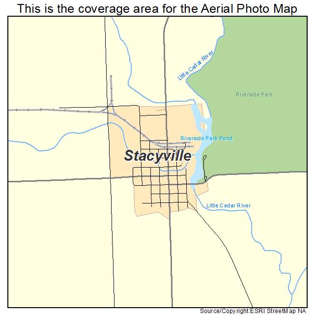 Stacyville, IA location map 