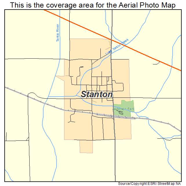 Stanton, IA location map 