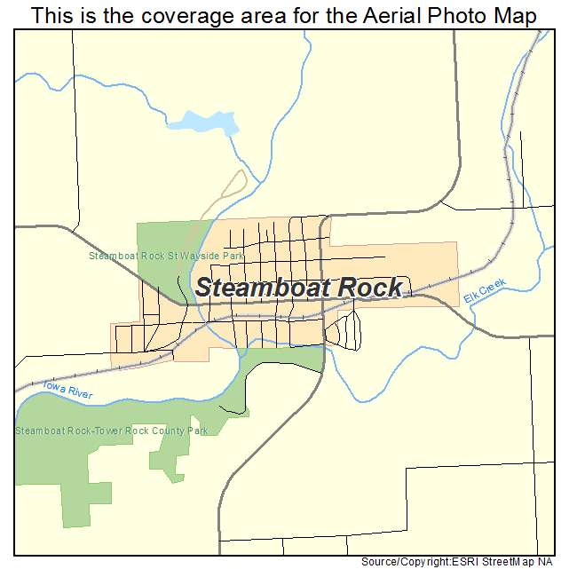 Steamboat Rock, IA location map 
