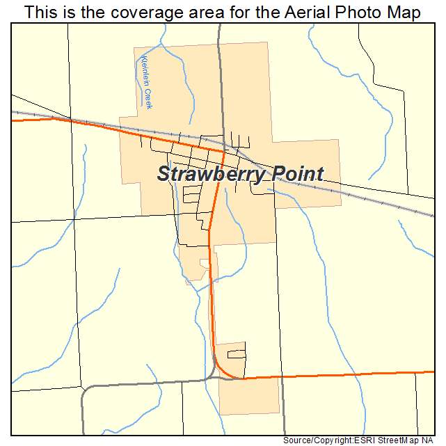Strawberry Point, IA location map 