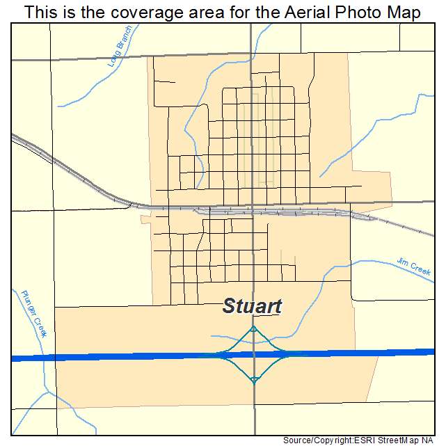 Stuart, IA location map 