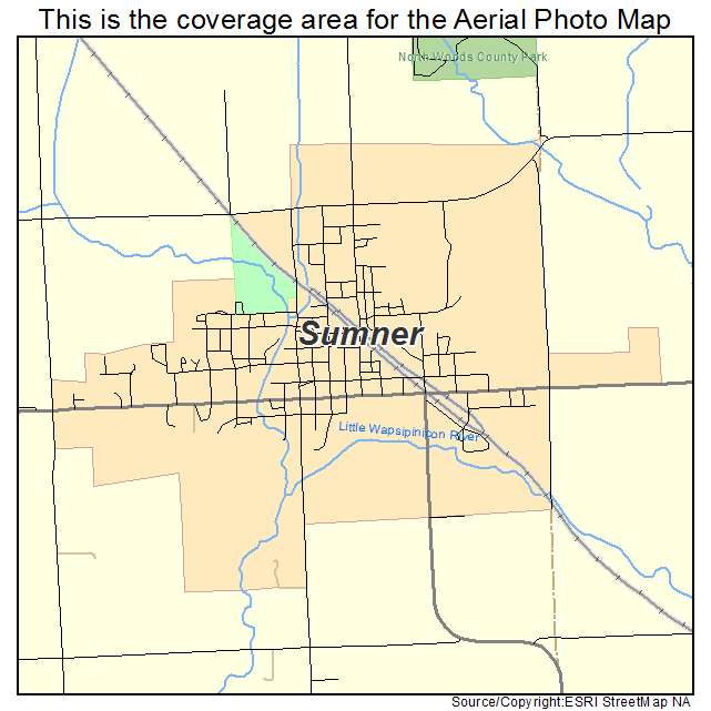 Sumner, IA location map 