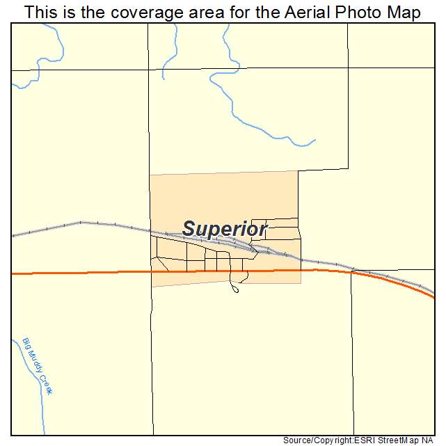 Superior, IA location map 