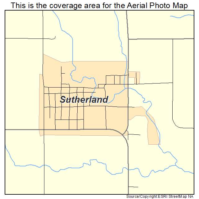 Sutherland, IA location map 