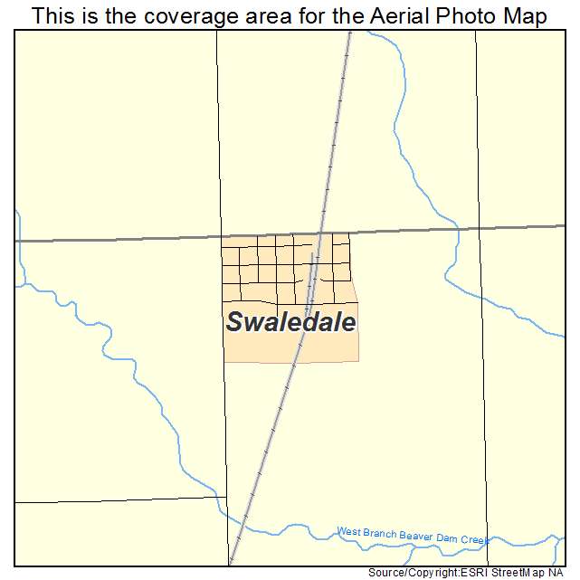 Swaledale, IA location map 