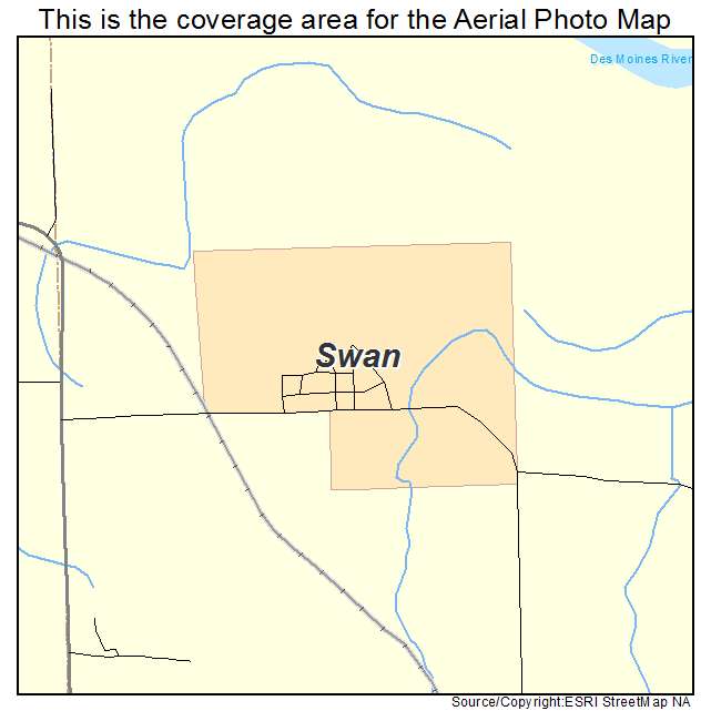 Swan, IA location map 