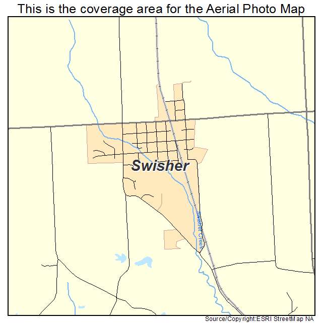 Swisher, IA location map 