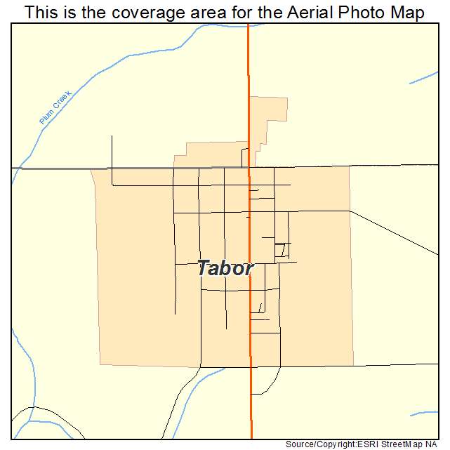 Tabor, IA location map 