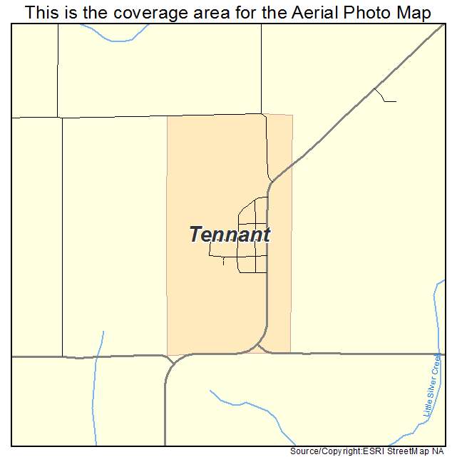 Tennant, IA location map 