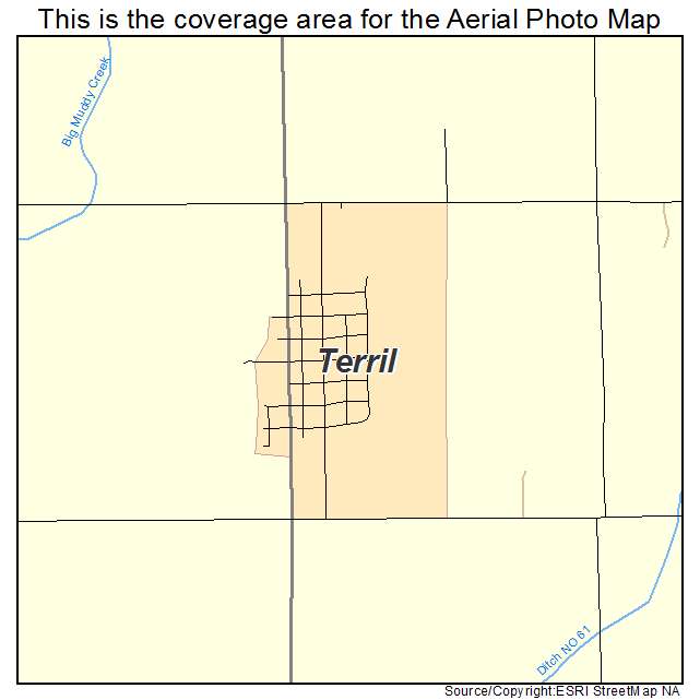 Terril, IA location map 