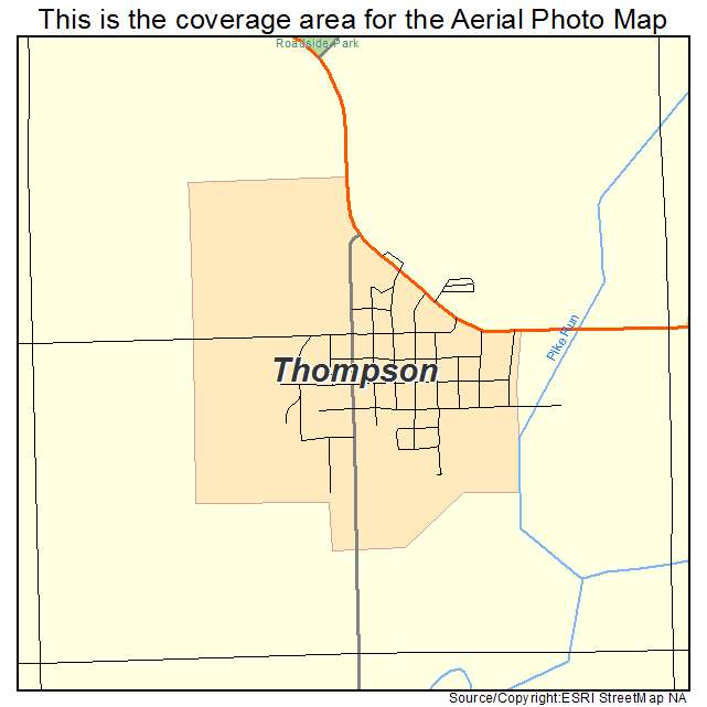 Thompson, IA location map 