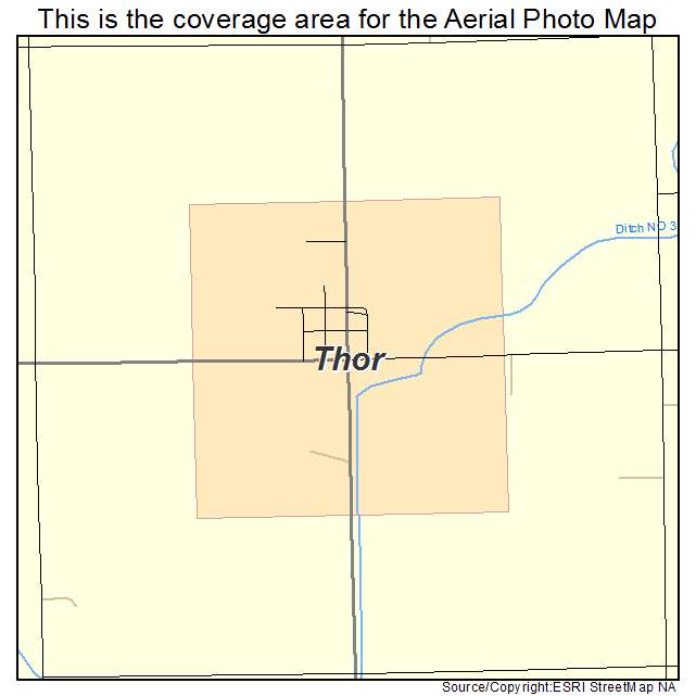 Thor, IA location map 