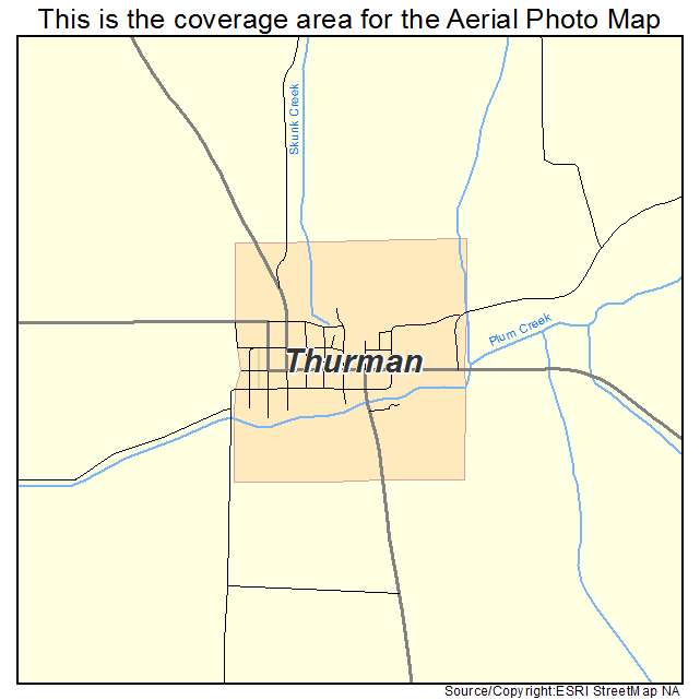 Thurman, IA location map 