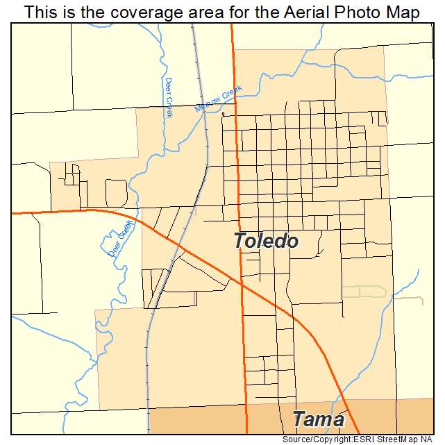 Toledo, IA location map 