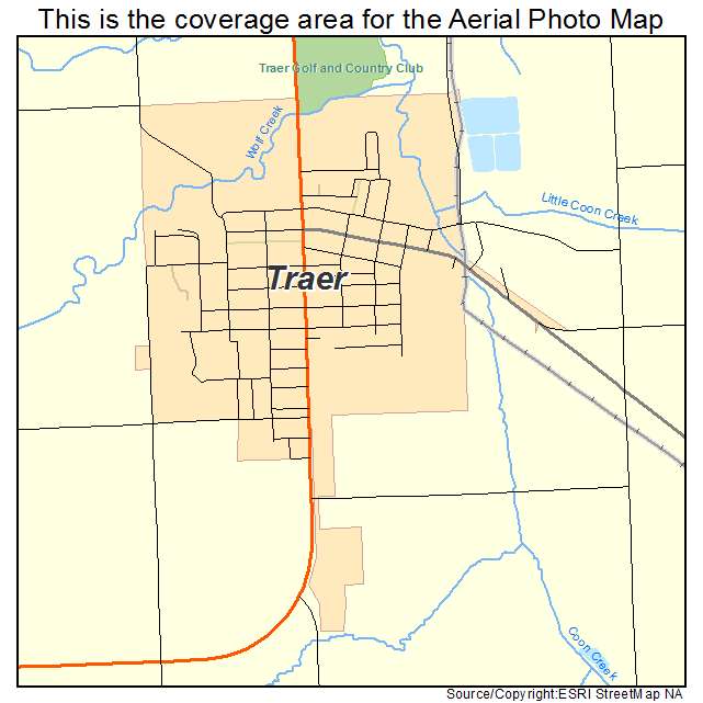 Traer, IA location map 