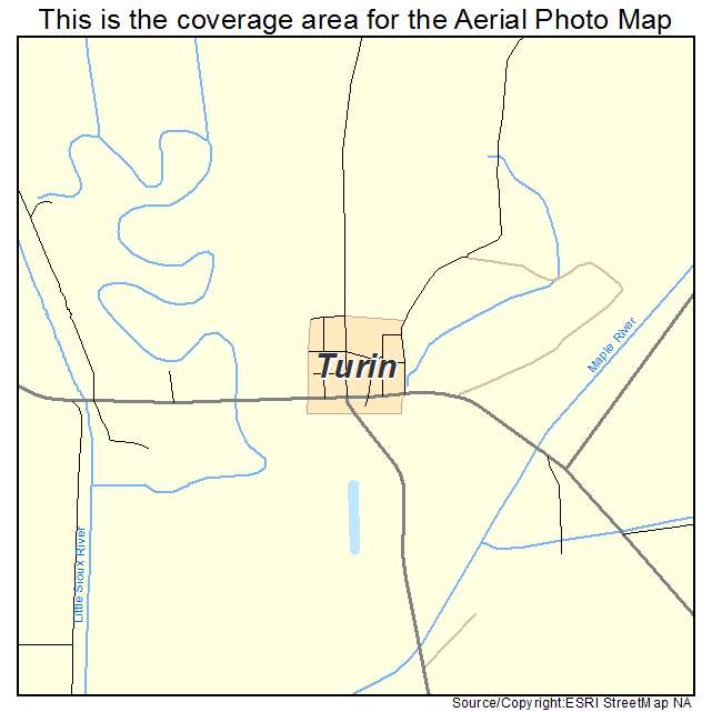 Turin, IA location map 