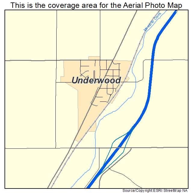 Underwood, IA location map 