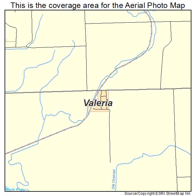Valeria, IA location map 