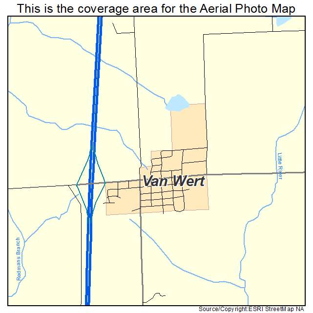 Van Wert, IA location map 