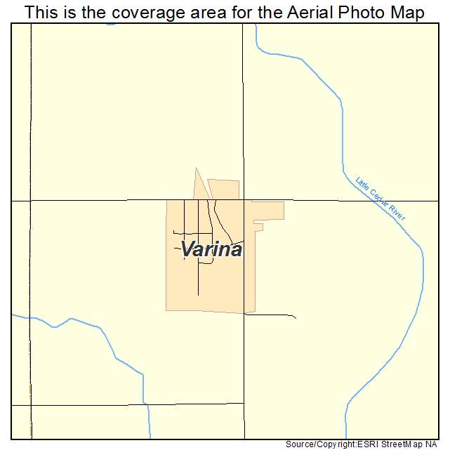 Varina, IA location map 