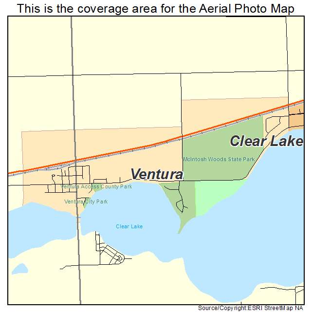 Ventura, IA location map 