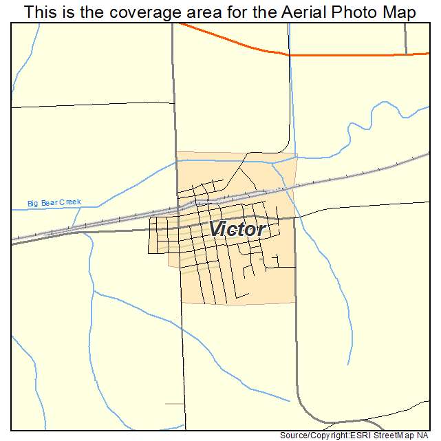 Victor, IA location map 