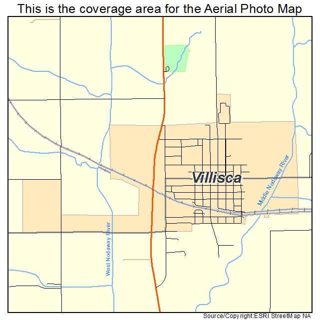 Villisca, IA location map 