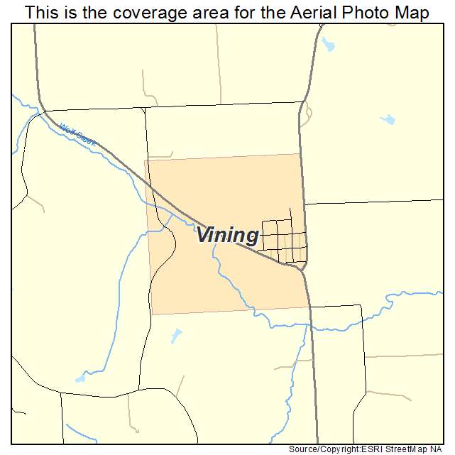 Vining, IA location map 