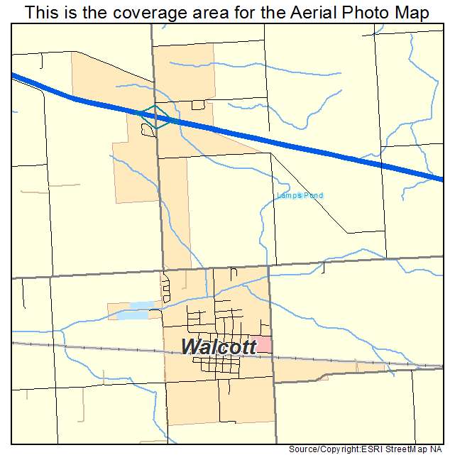 Walcott, IA location map 