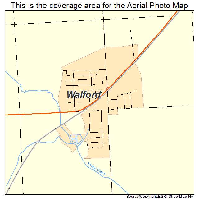 Walford, IA location map 