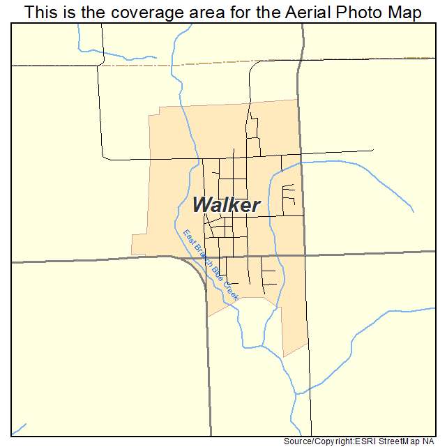 Walker, IA location map 
