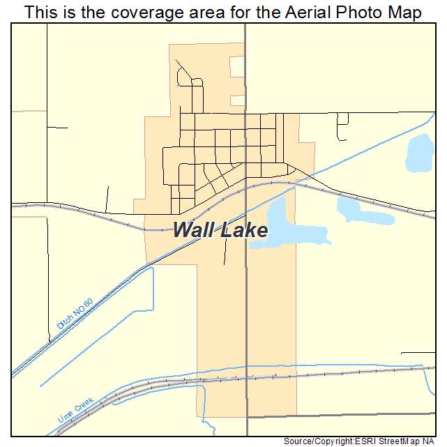 Wall Lake, IA location map 