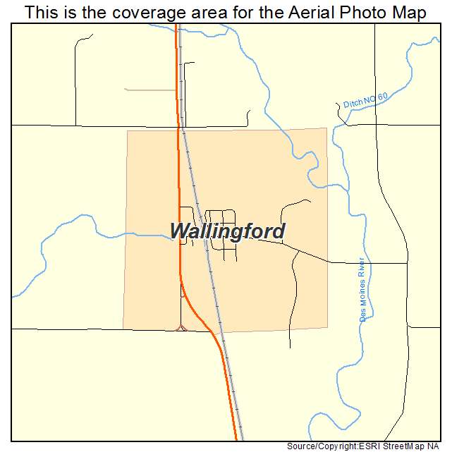Wallingford, IA location map 