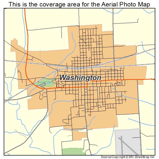 Washington, IA location map 