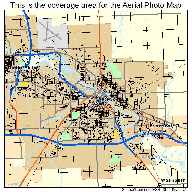 Waterloo, IA location map 