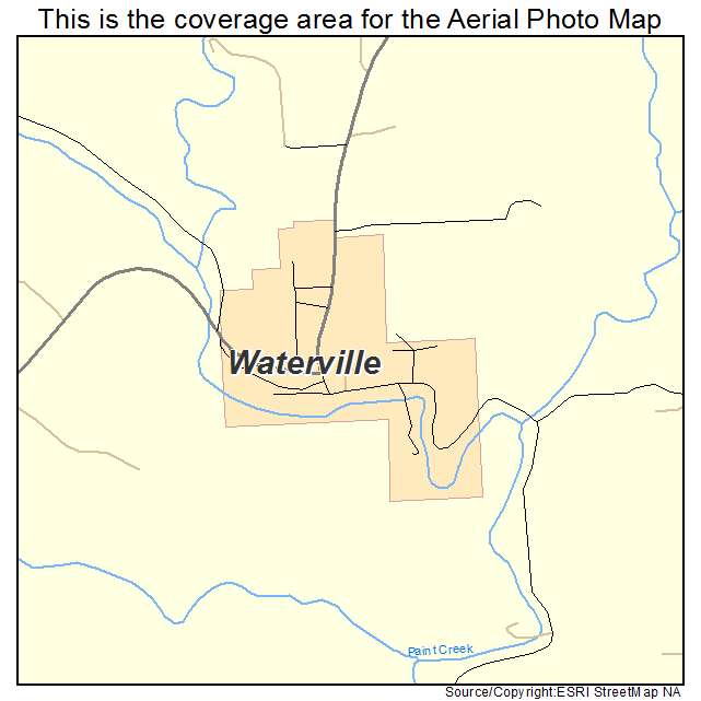 Waterville, IA location map 