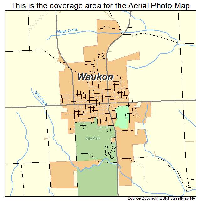 Waukon, IA location map 